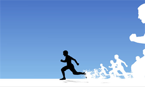 海边奔跑flash矢量动画